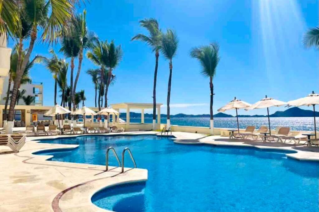 Espectacular Apto A Pie De Playa Con Vista Al Mar Manzanillo Eksteriør billede